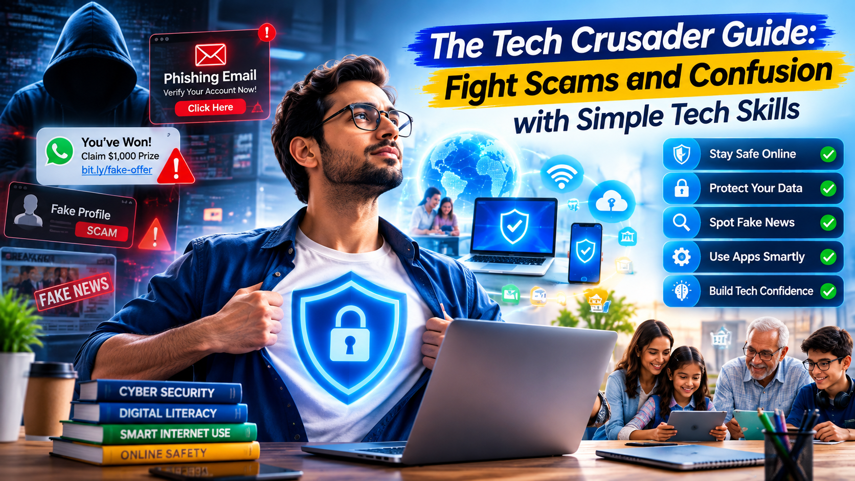 Learn what it means to be a Tech Crusader and how you can protect friends, family, and coworkers from scams with simple, easy tech safety tips.